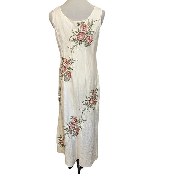 Women's Plaza South Vintage Floral Embroidered Dress –  10P - Picture 5 of 9